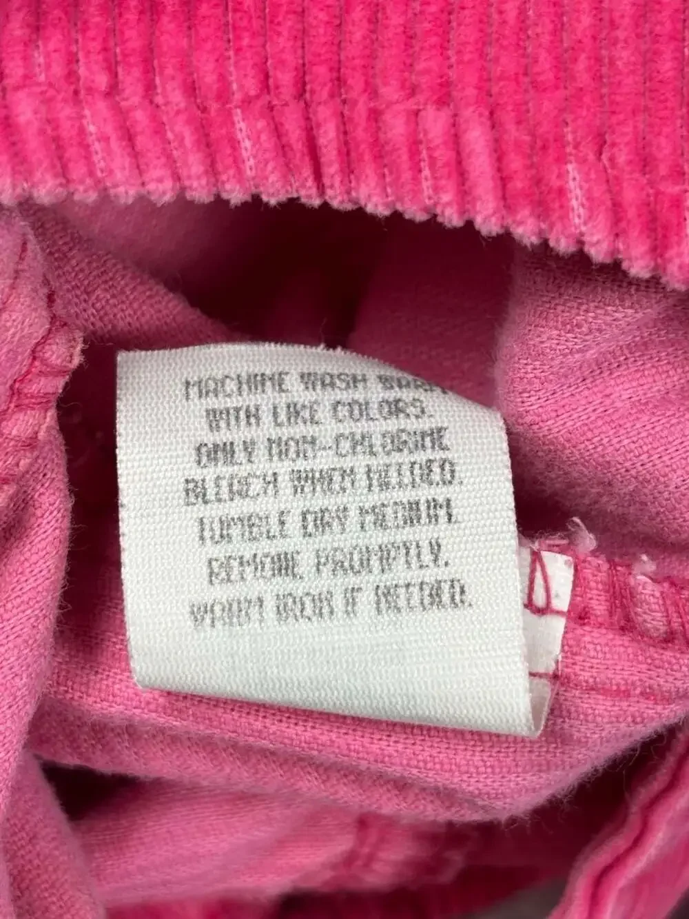 OshKosh B'gosh Vestbak Pink Corduroy Bubble Overalls Floral Bow Vintage